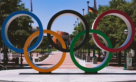 Olympic Rings at Centennial Olympic Park in Atlanta, Georgia.
