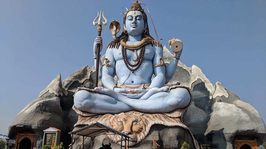 A statue of Lord Shiva.